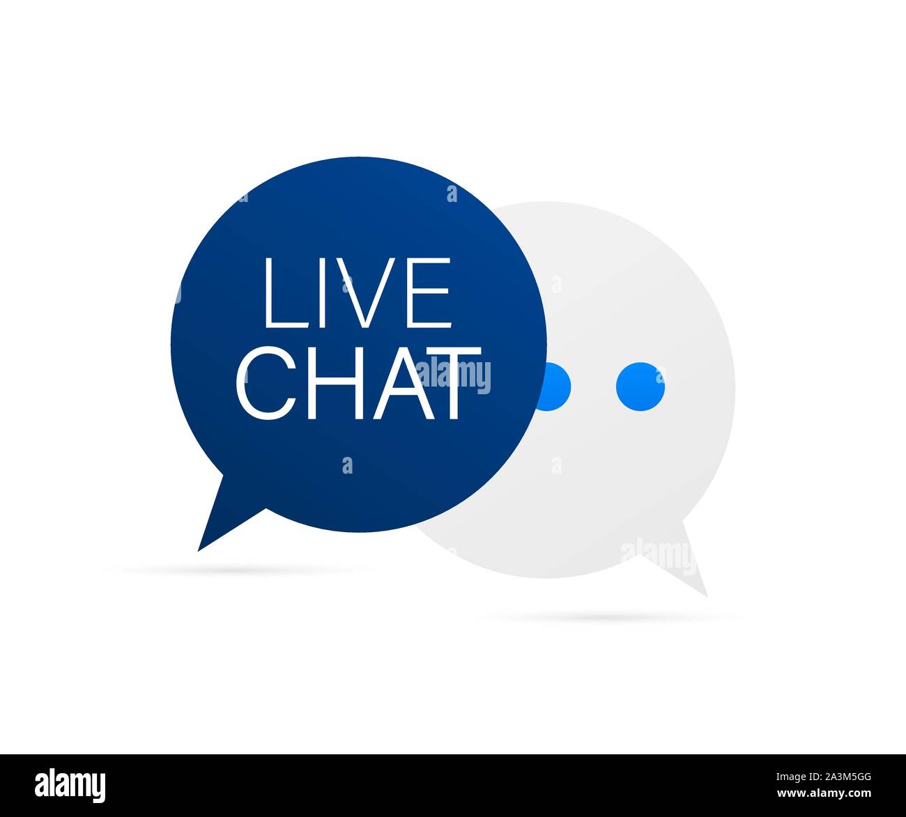 live chat speech bubbles concept. Vector stock illustration. Stock Vector