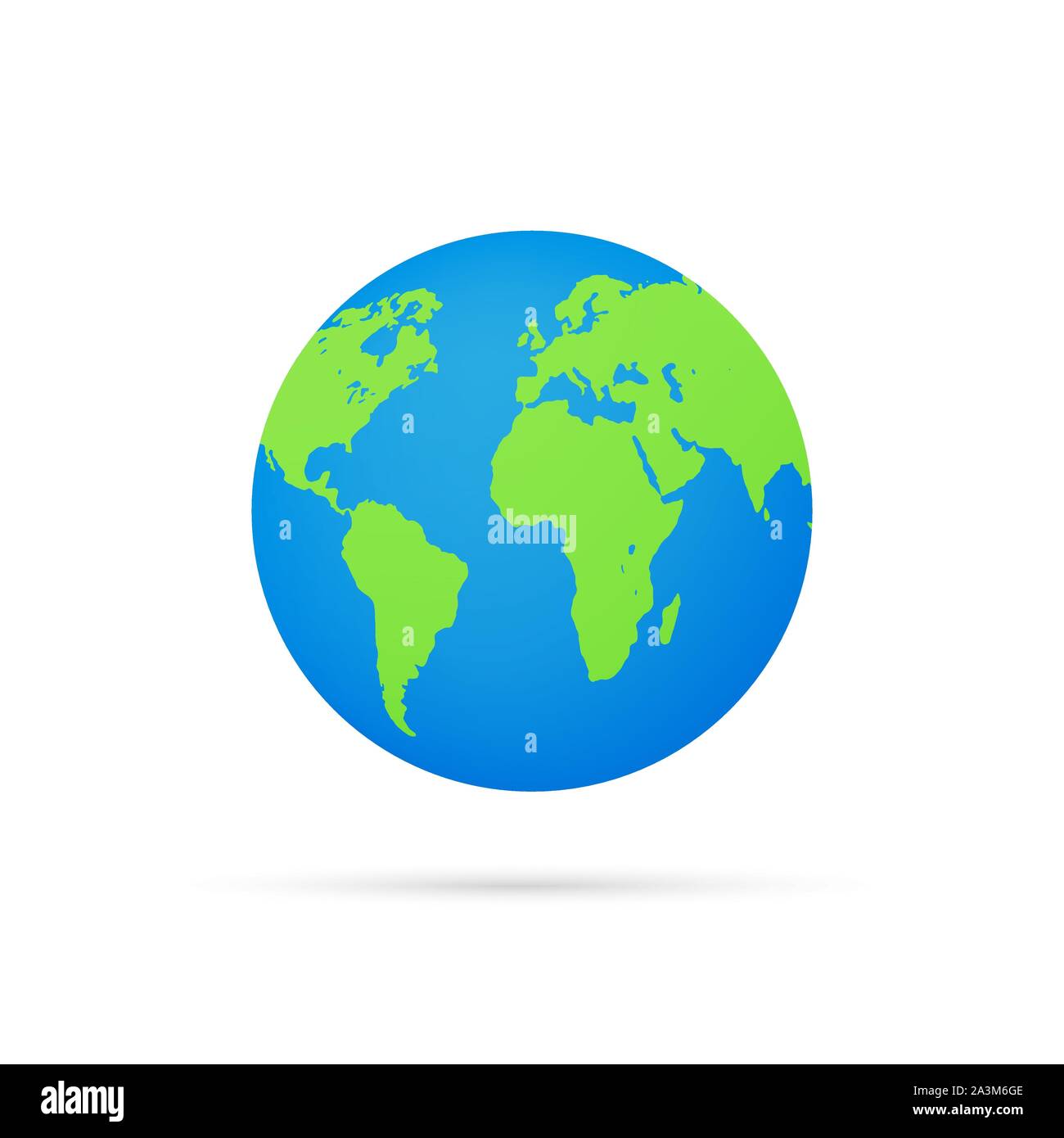 Earth globes isolated on white background. Flat planet Earth icon ...