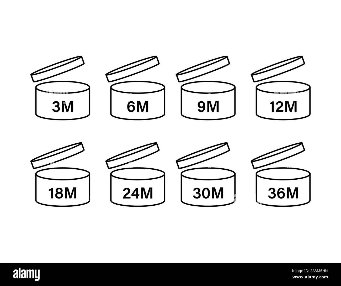 Expiration date symbol shelf life symbols Cut Out Stock Images