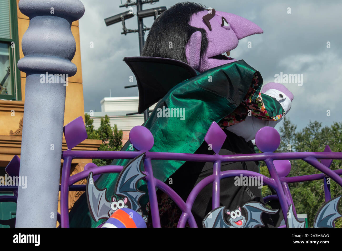 Orlando, Florida. October 5, 2019. Count Von Count in Halloween Sesame