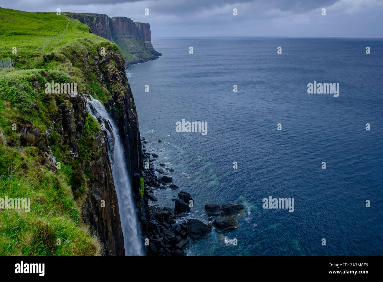 Kilt Rock and Mealt Falls Portree Isle of Skye Highlands Scotland Stock ...