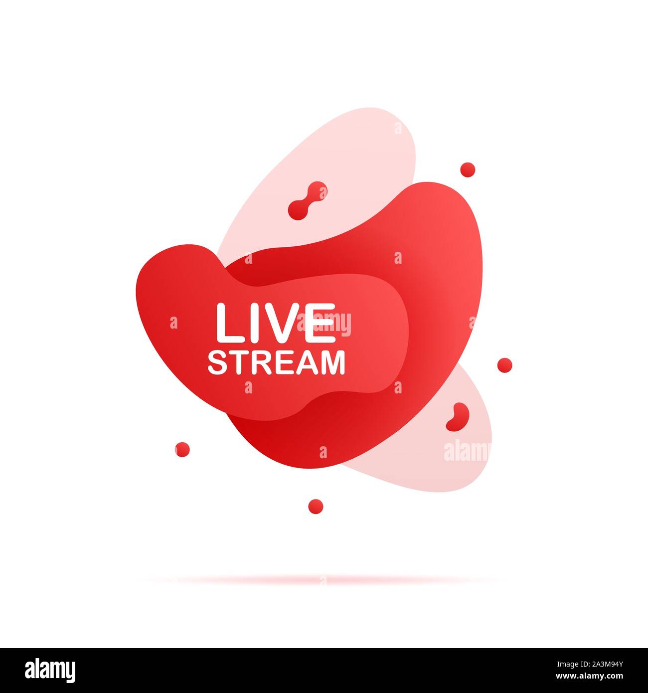 Abstract liquid shape with gradient. live stream. Vector stock illustration. Stock Vector