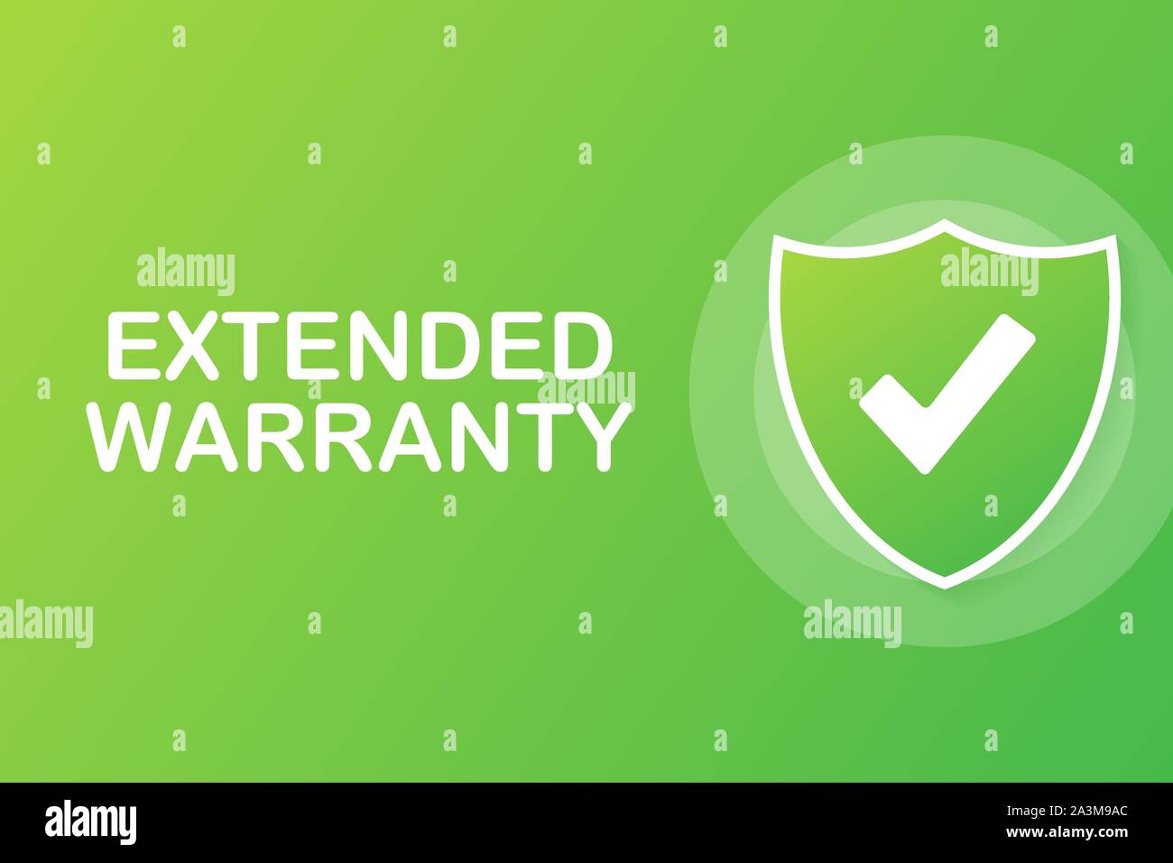 Extended warranty label or sticker. Badge, icon, stamp Vector