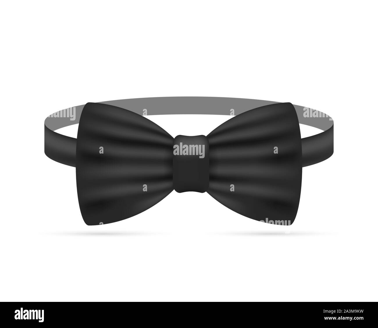 Bowtie. Black bow tie realistic vector illustration isolated on white ...