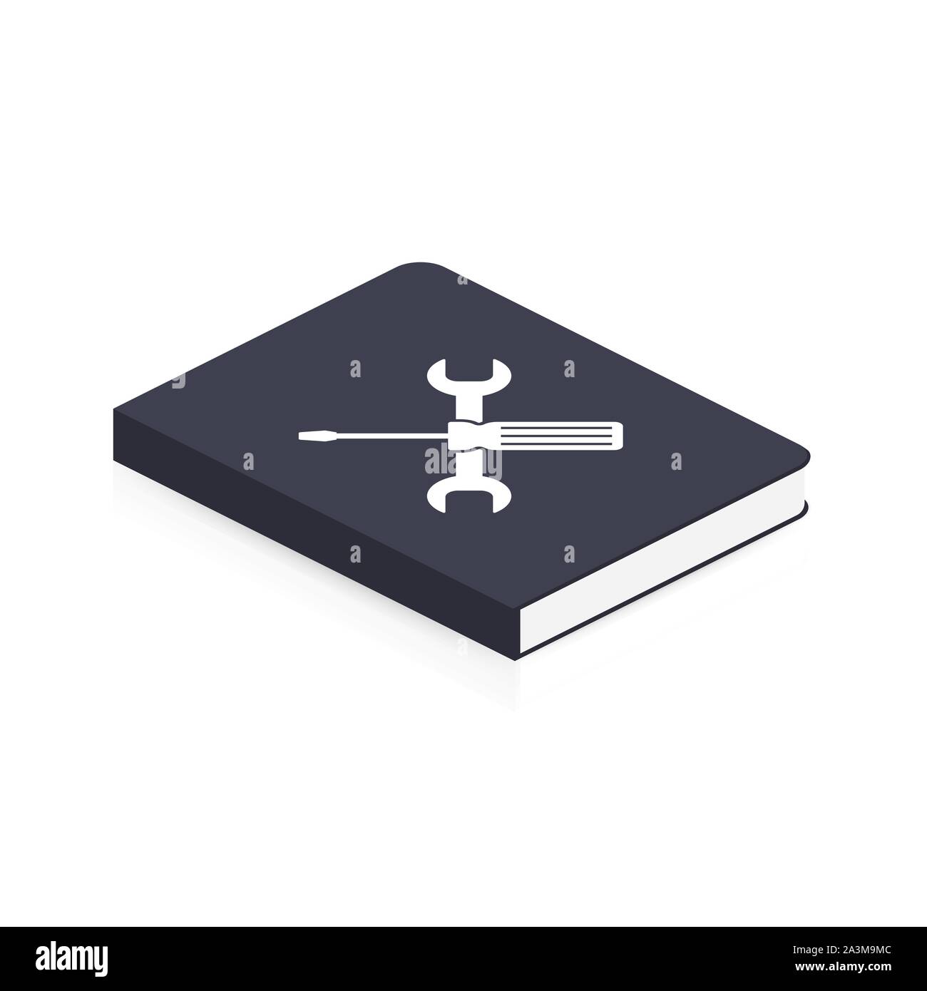 Instruction Book. User Manual book icon on white background. Vector