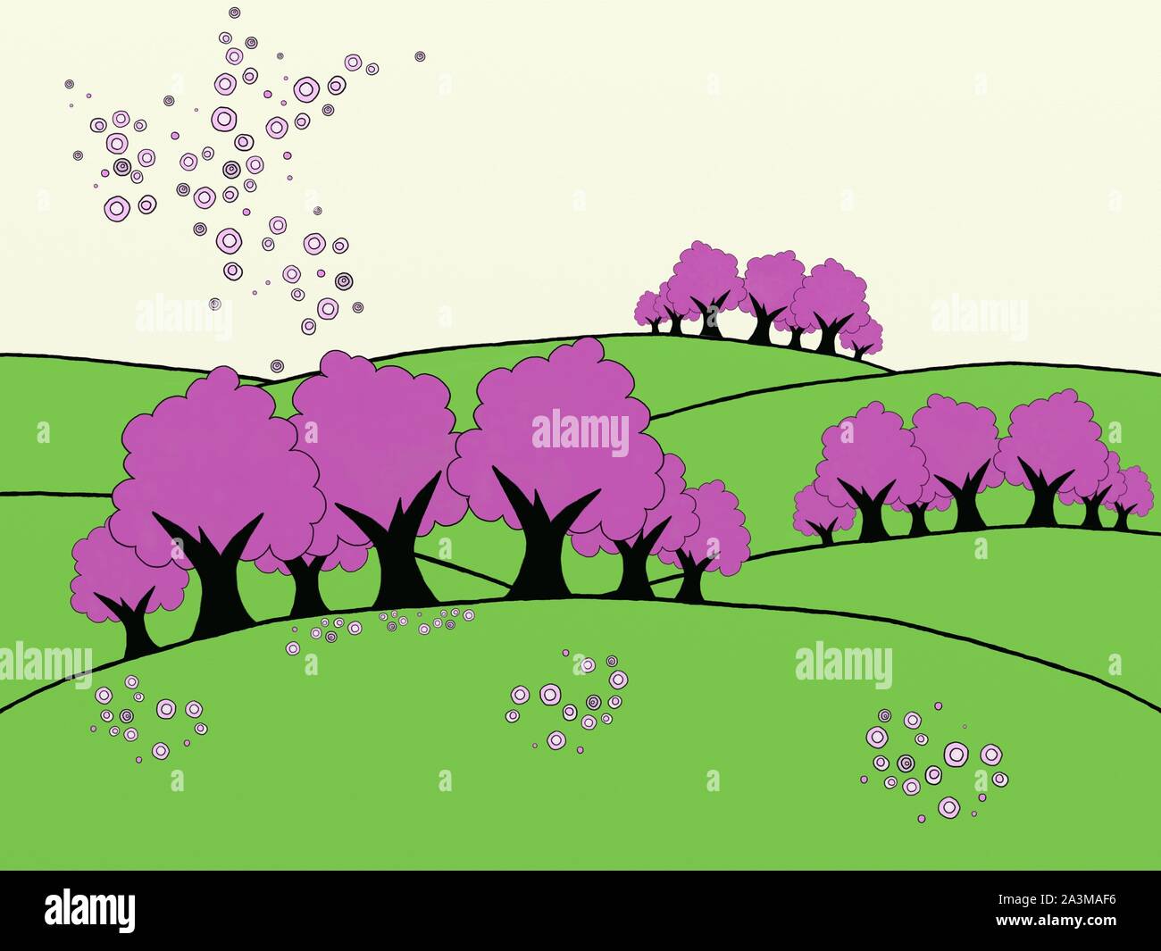 Stylized landscape backdrop hi-res stock photography and images - Alamy