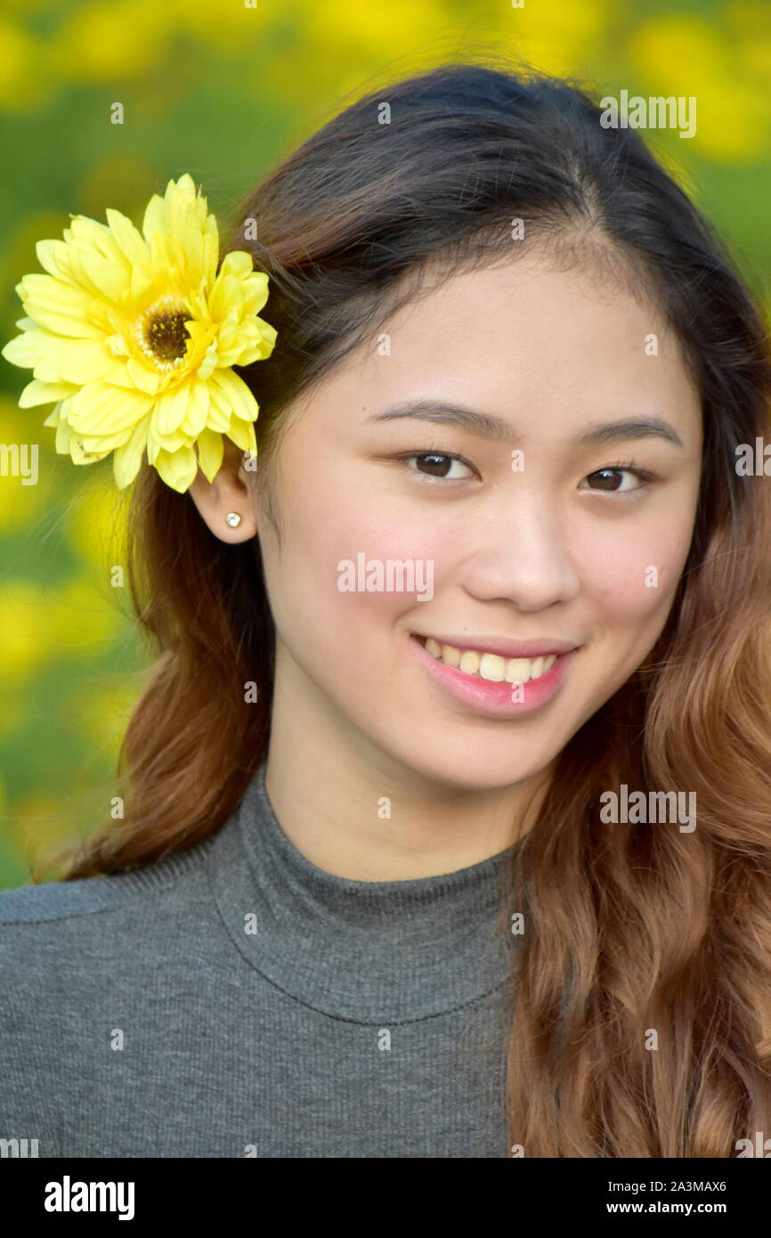 Young Female Smiling Stock Photo