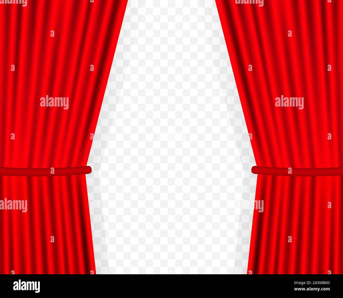 Entertainment curtains background for movies. Beautiful red theatre