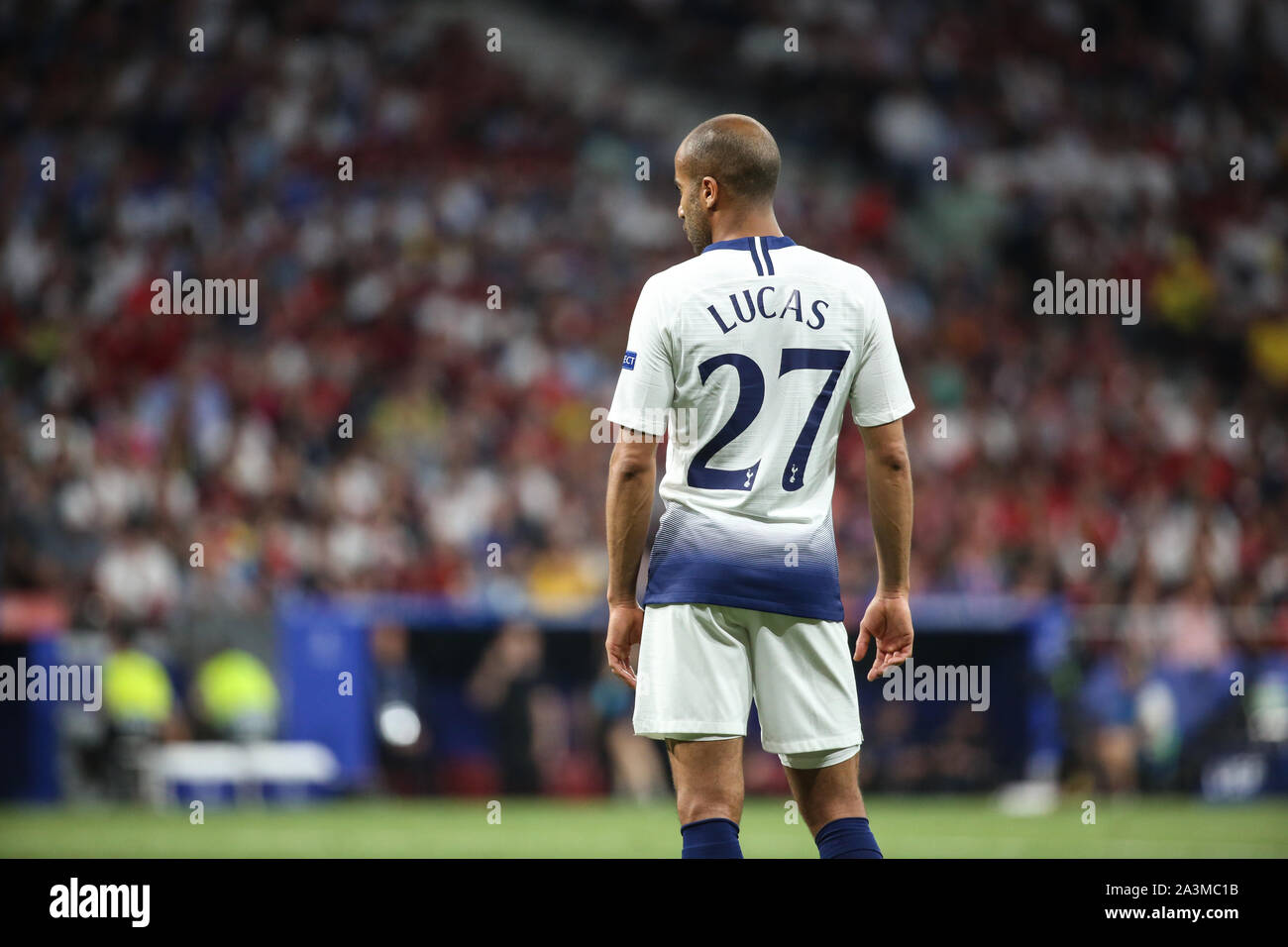 MADRID, SPAIN - JUNE 01, 2019: Lucas Moura(Tottenham) pictured during the final of the 2019/20 UEFA Champions League Final. Stock Photo