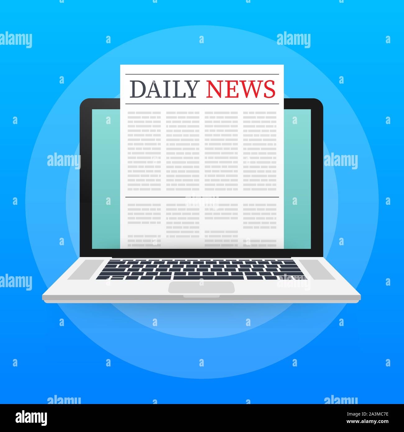 Vector mock up of a blank daily newspaper. Fully editable whole ...