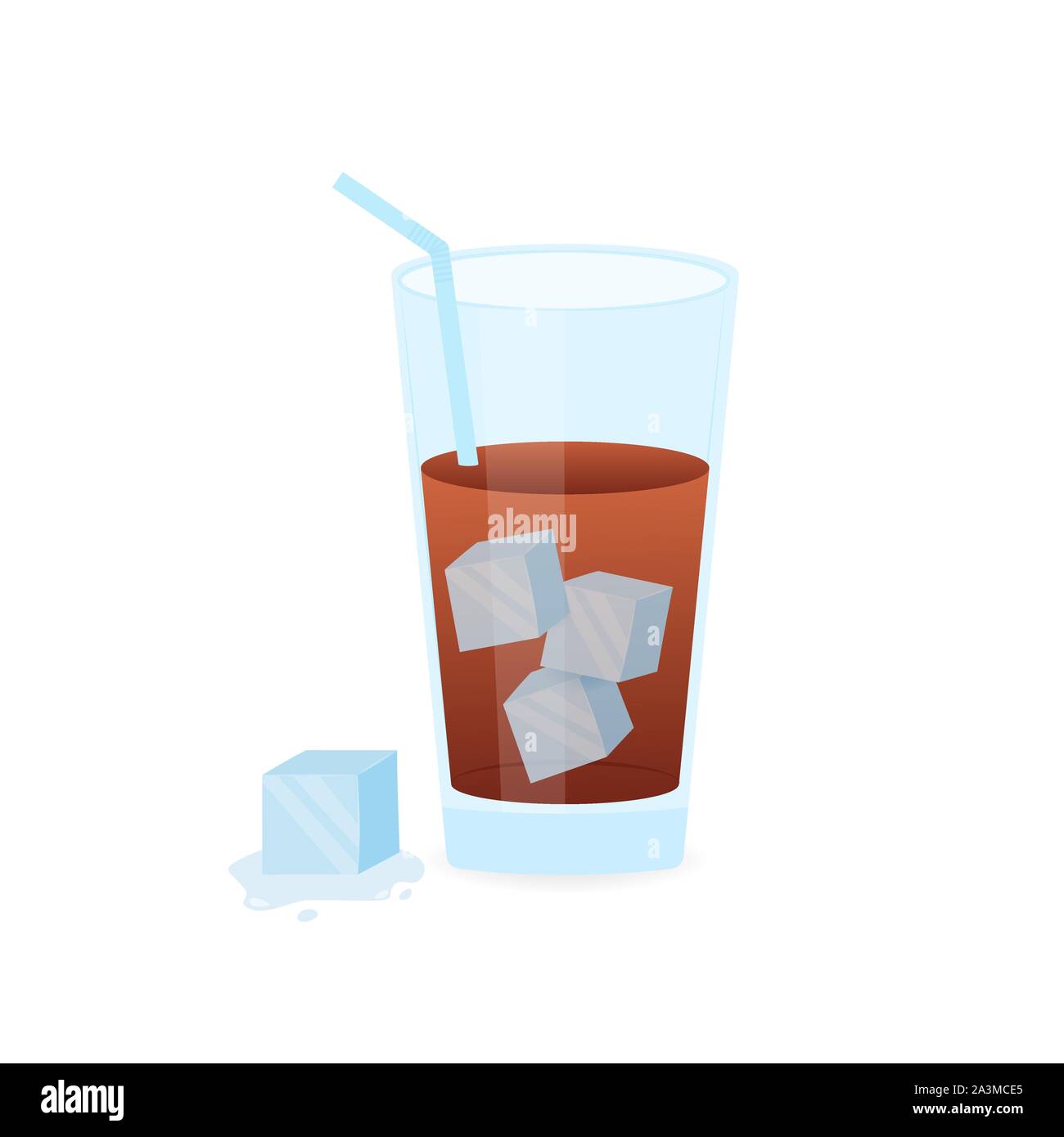 Cold brew iced coffee. Vector stock illustration Stock Vector Image