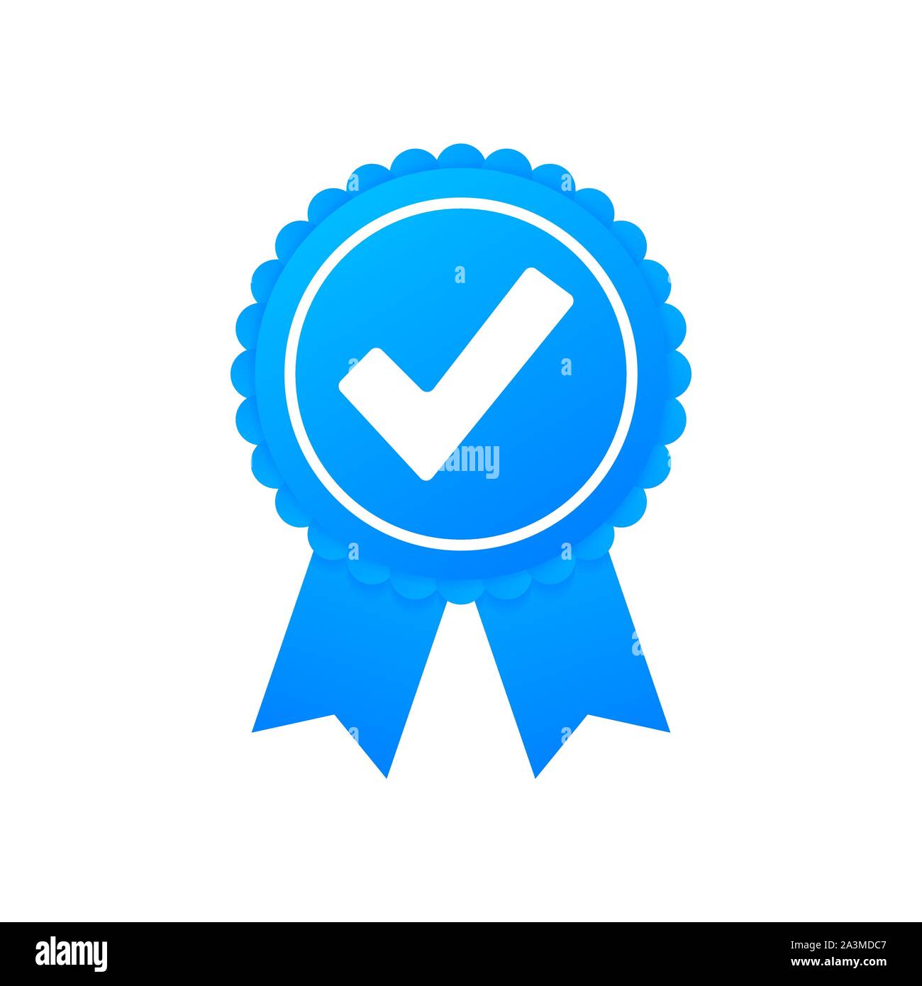 blue tick, verified account icon vector Stock Vector