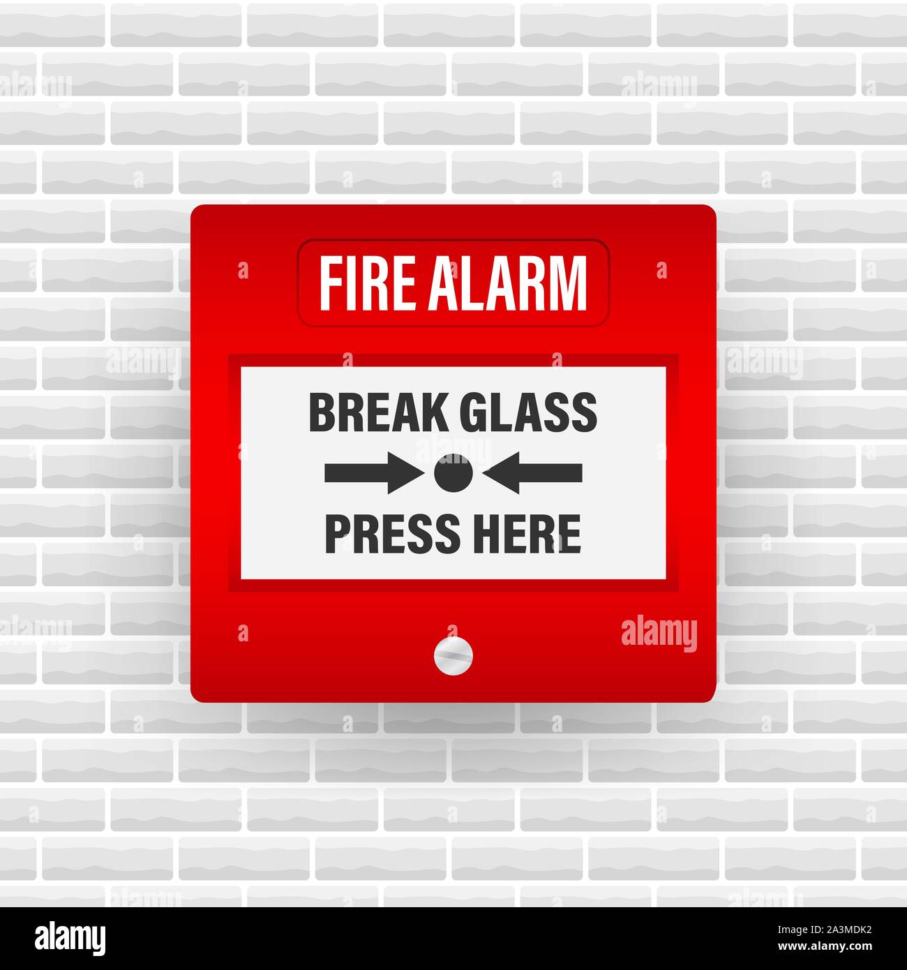 Fire alarm system. Fire equipment. Vector stock illustration Stock