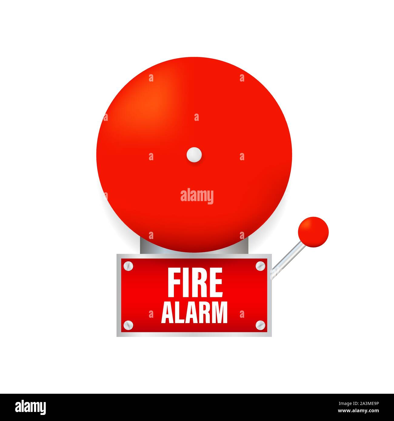 Fire alarm system. Fire equipment. Vector stock illustration Stock Vector