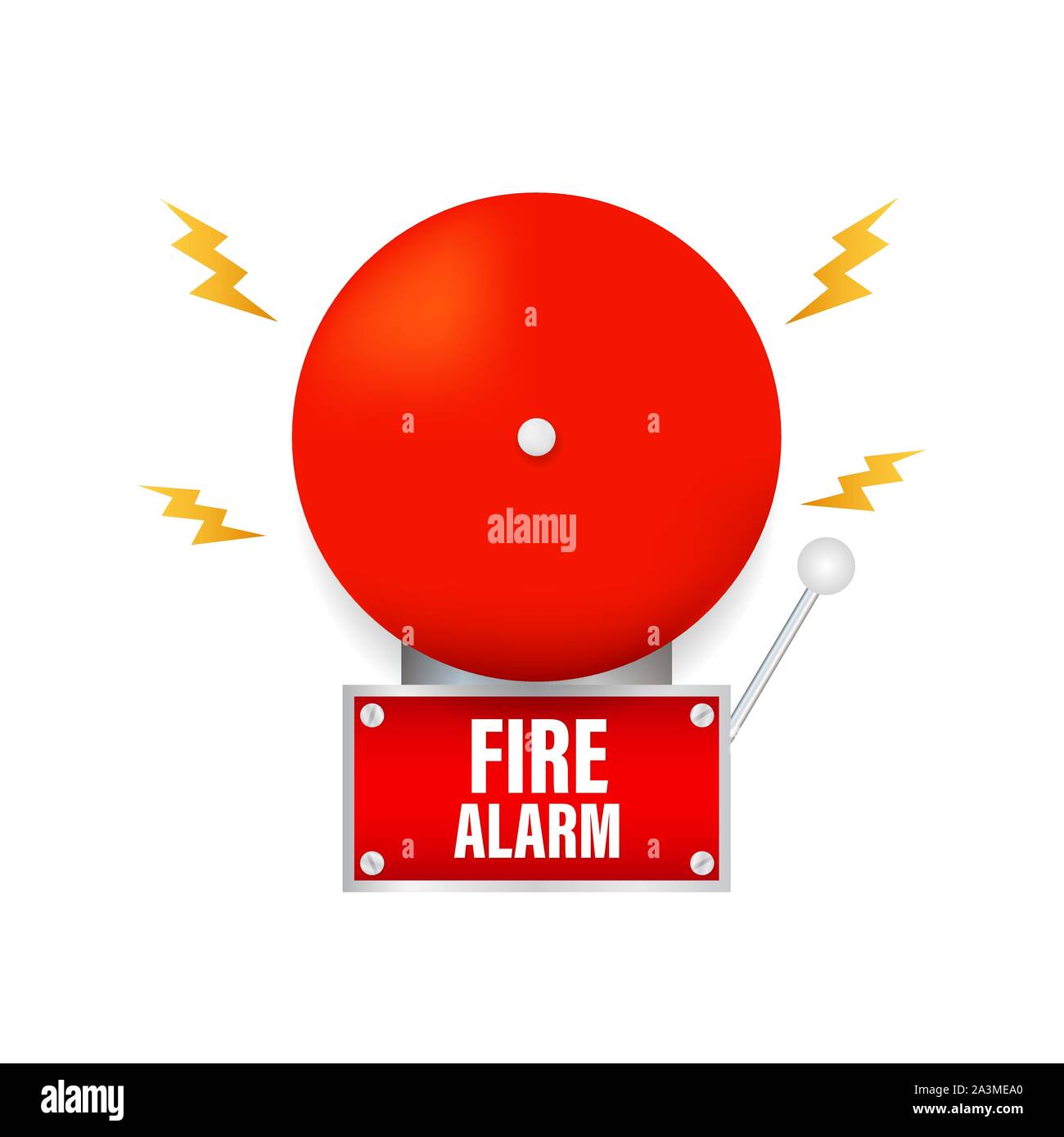 Fire alarm system. Fire equipment. Vector illustration Stock Vector