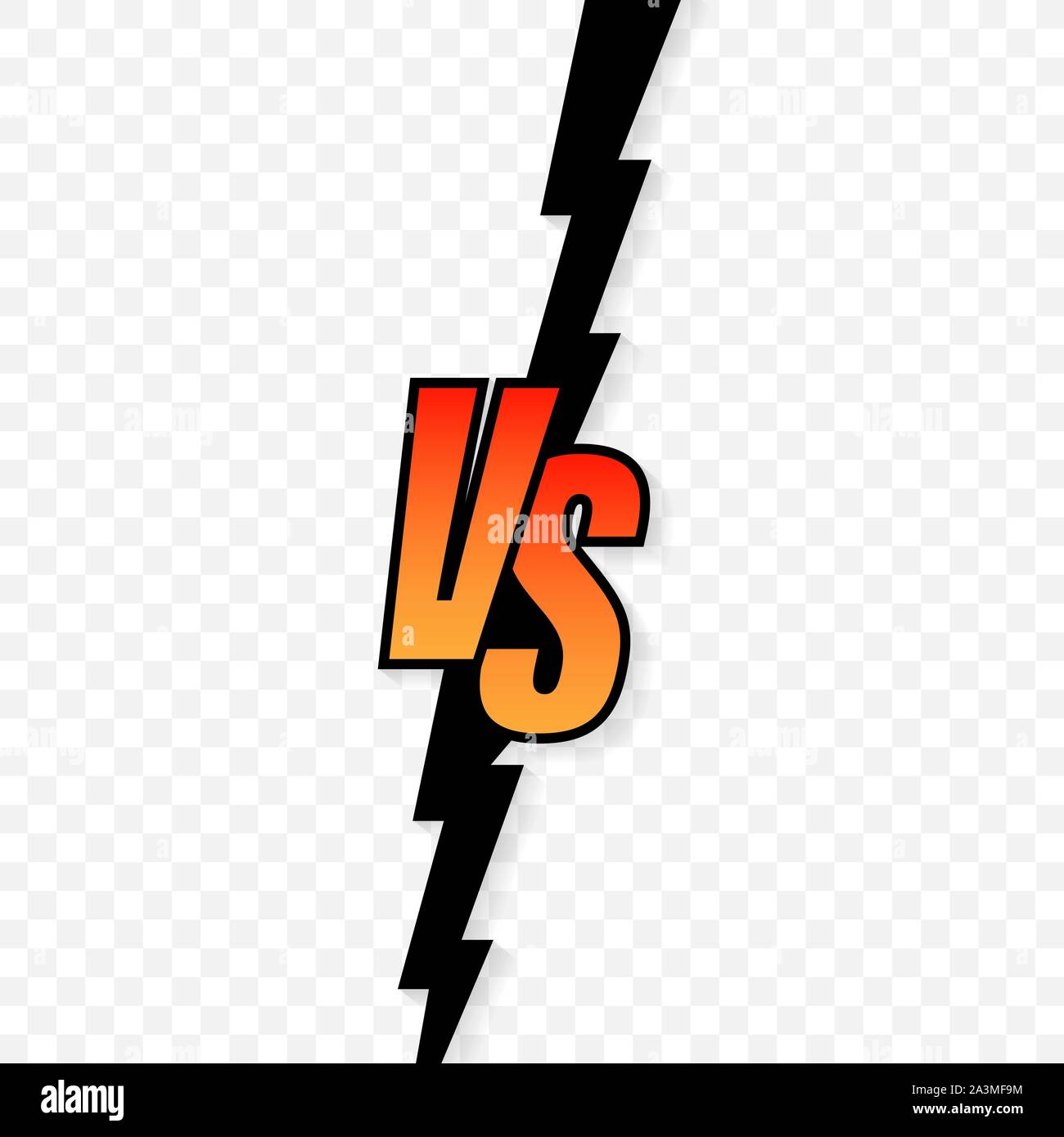 Versus logo vs letters for sports and fight competition. Vector stock illustration. Stock Vector