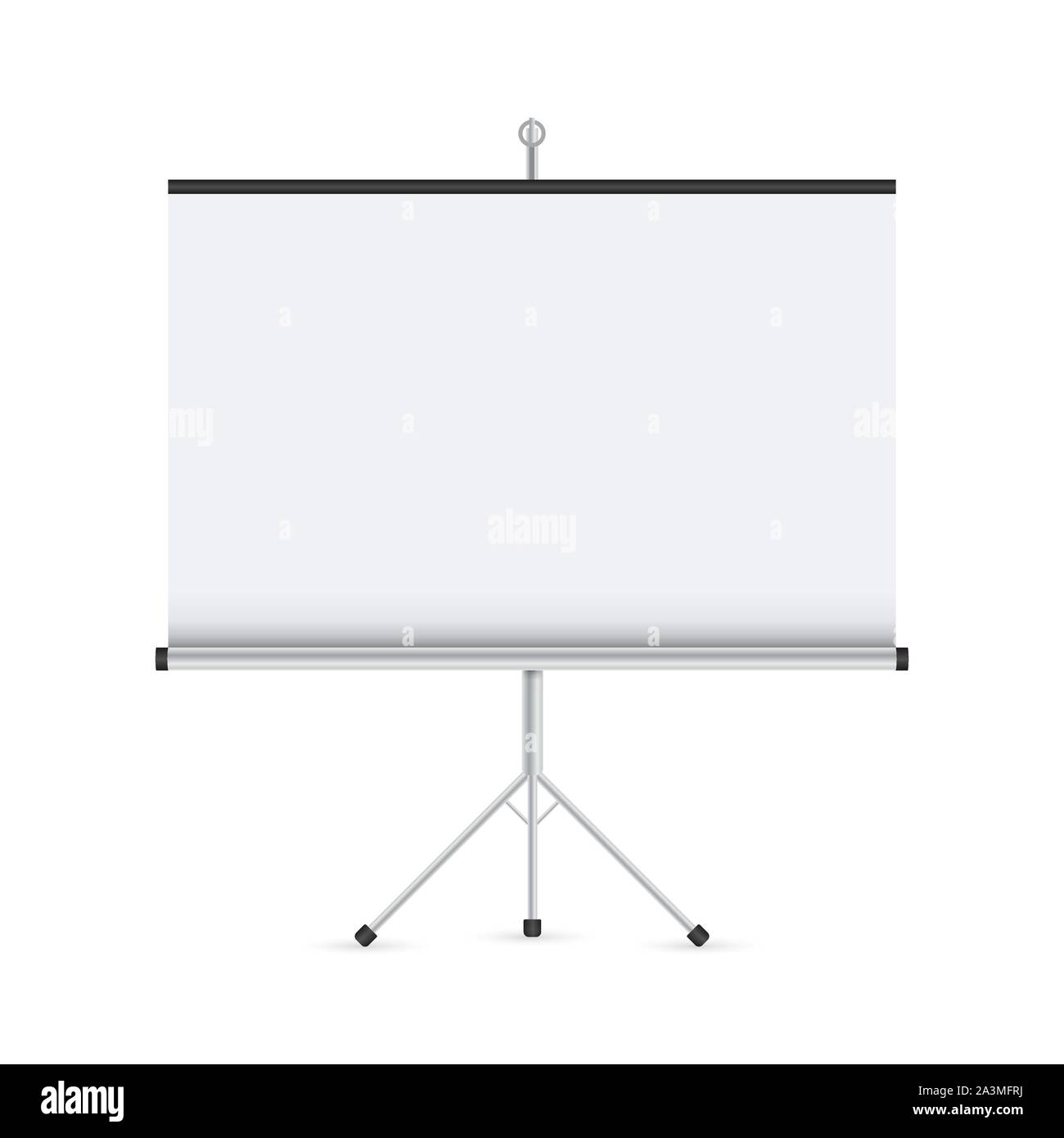 Empty Projection screen, Presentation board, blank whiteboard for