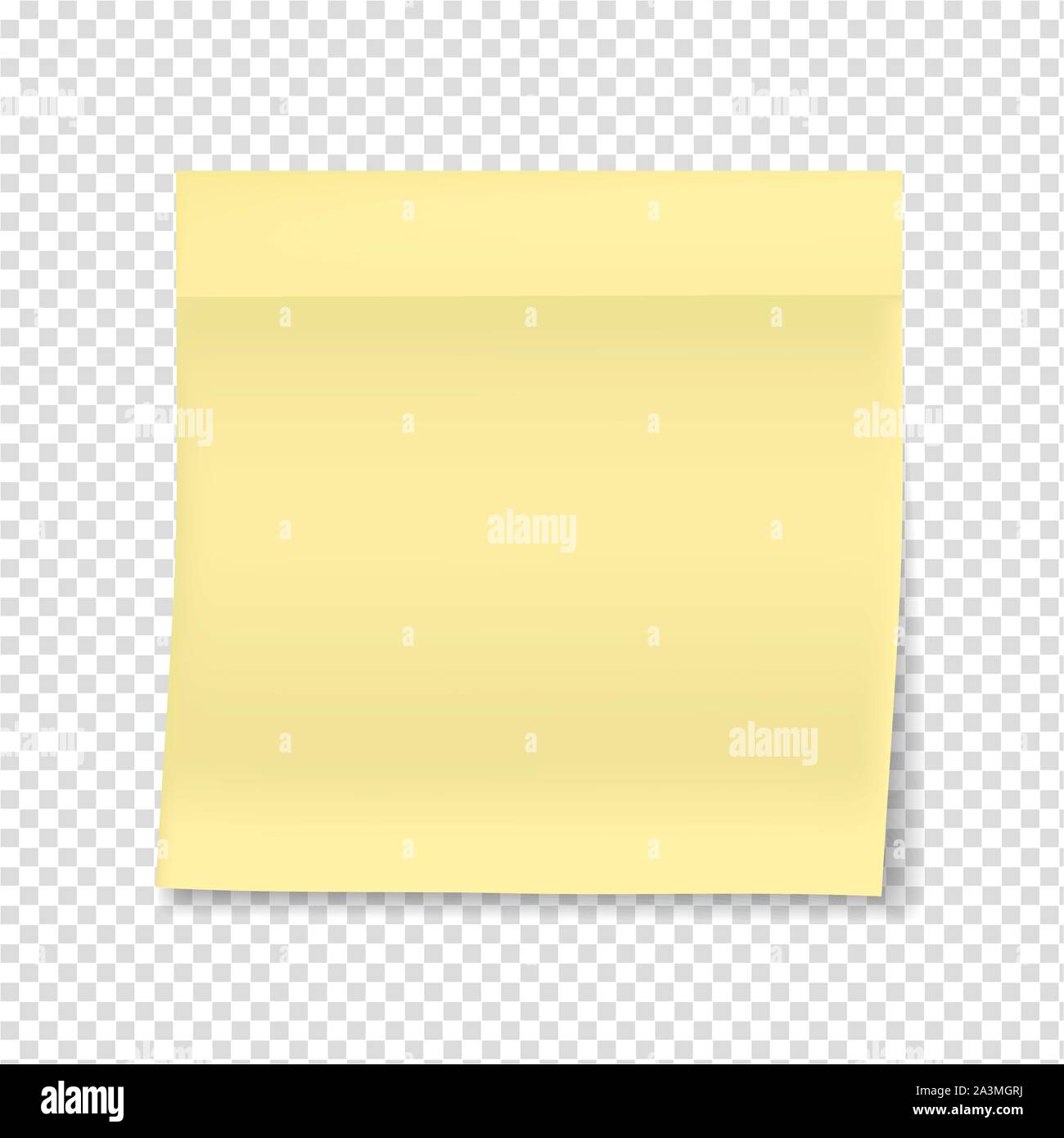 Office yellow sticker memo on isolated background. Stock Vector