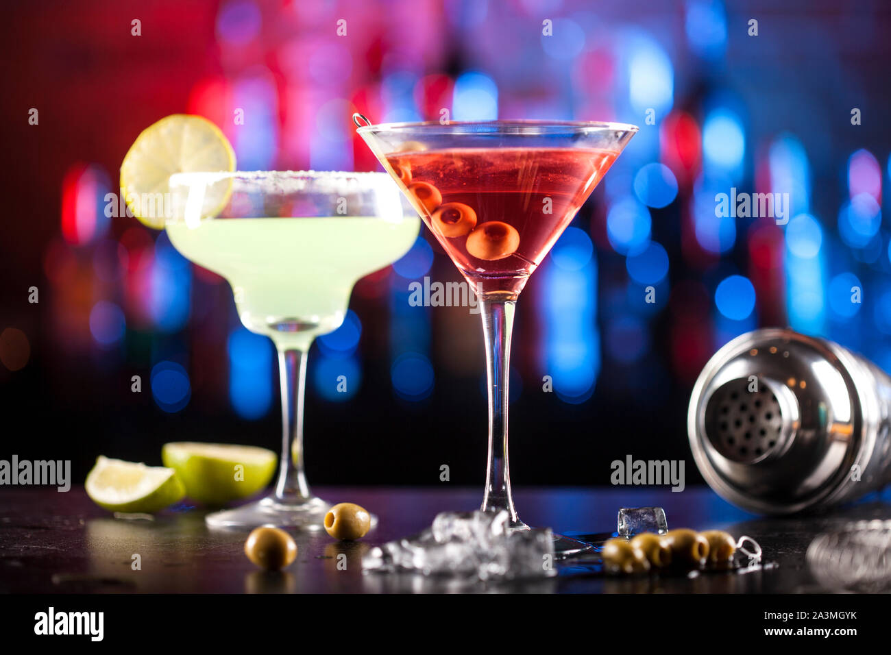 Two glasses vodka lemon hi-res stock photography and images - Alamy