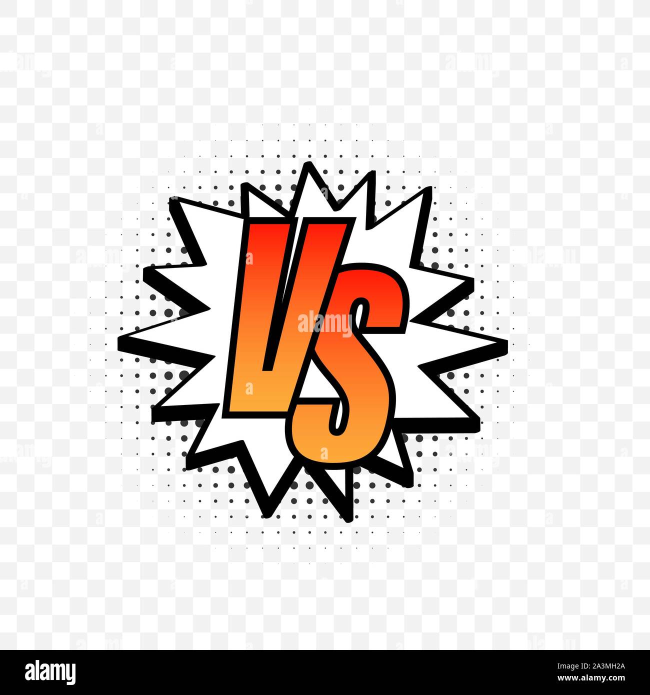 Versus logo vs letters for sports and fight competition. Vector illustration. Stock Vector