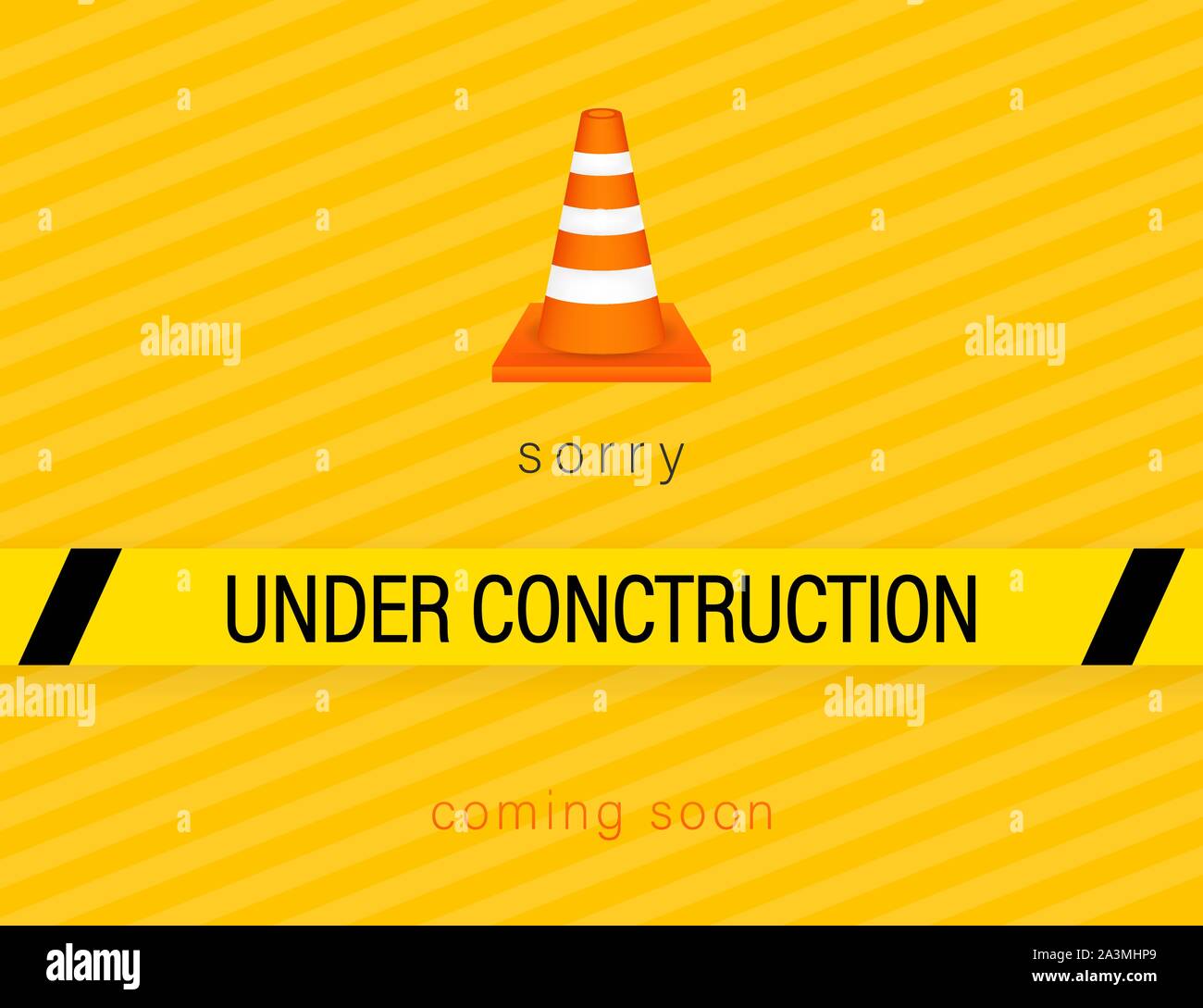 Under construction sign. Vector stock illustration for website Stock ...
