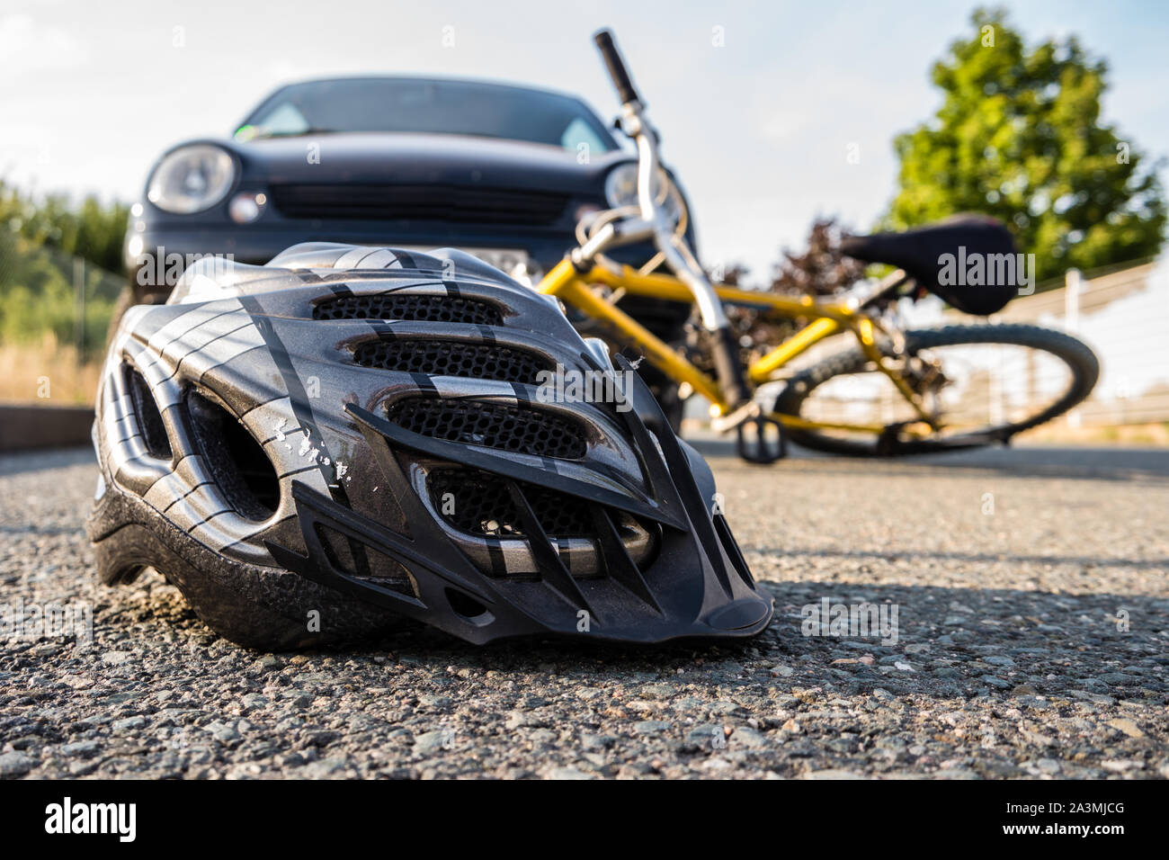 cycling with helmet