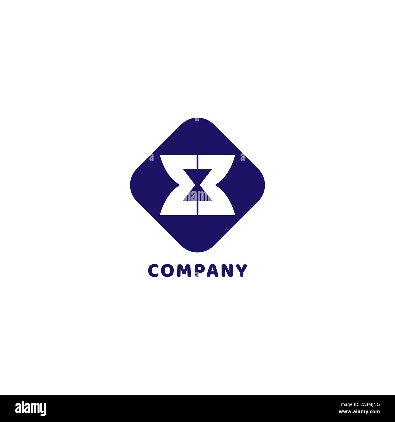 Letter EB Alphabetic Logo Design Template, Initial Logo Concept, Hourglass Stock Vector