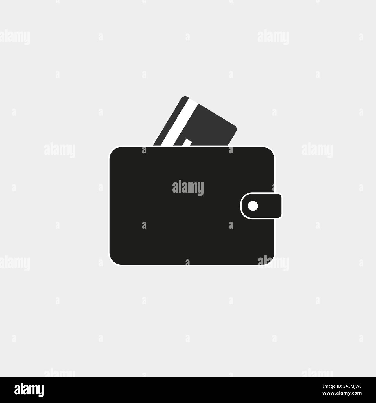 Billfold, purse, wallet icon. Vector illustration, flat design. Stock Vector