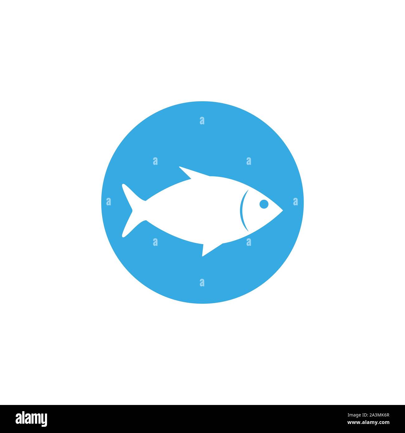 Fish, food, sea icon. Vector illustration, flat design Stock Vector ...