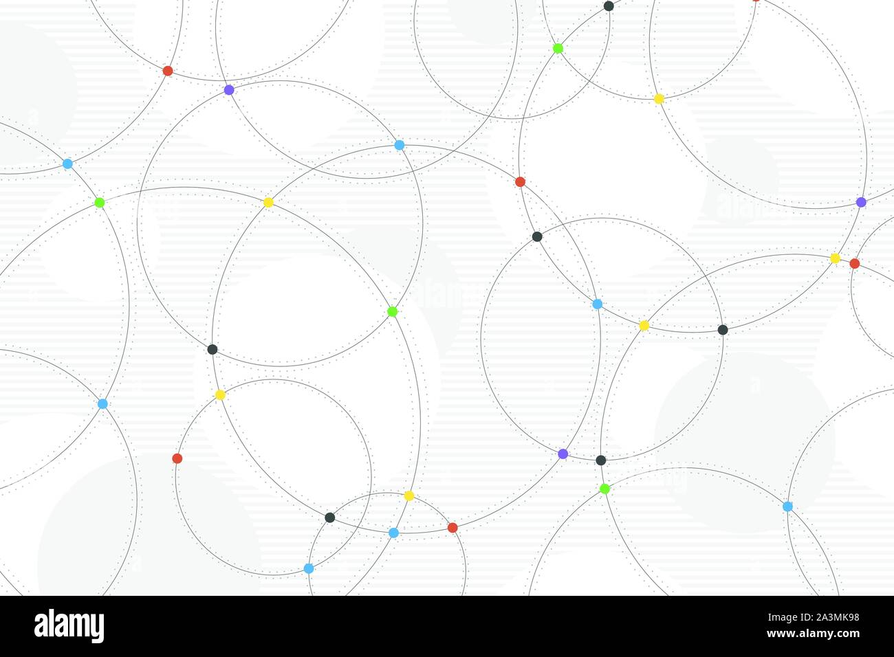 Abstract colorful circle tech minimal design decoration background. Use