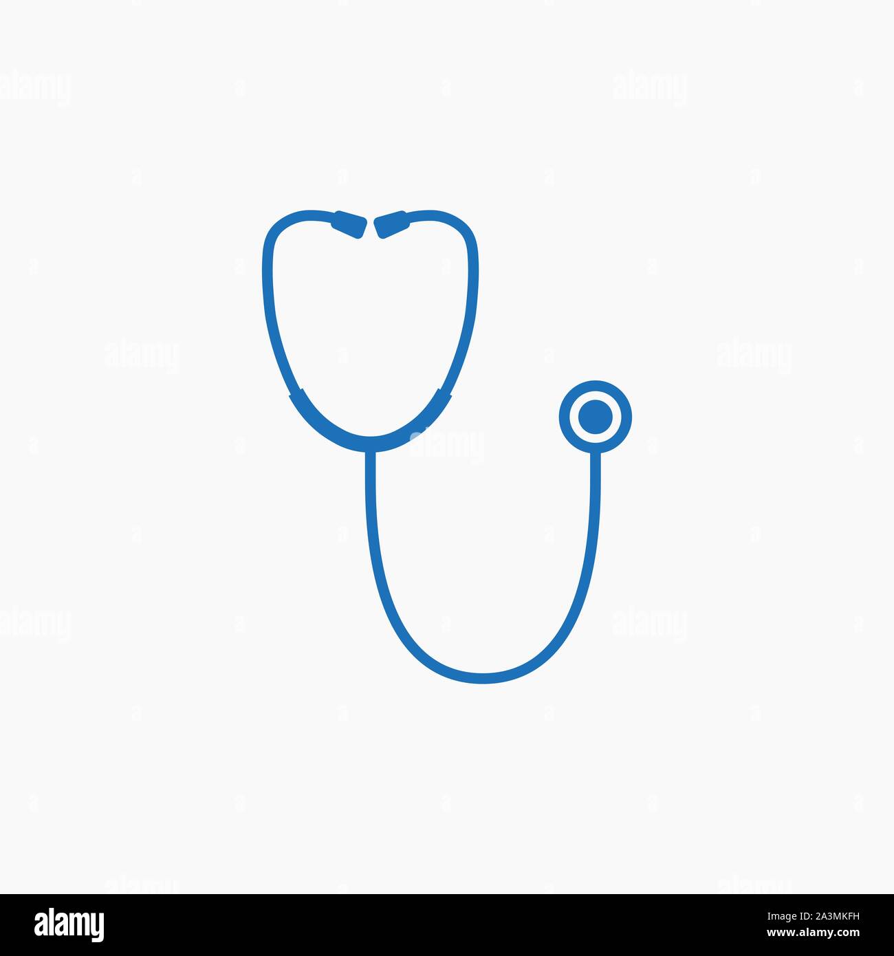 Medical, stethoscope icon. Vector illustration, flat design Stock