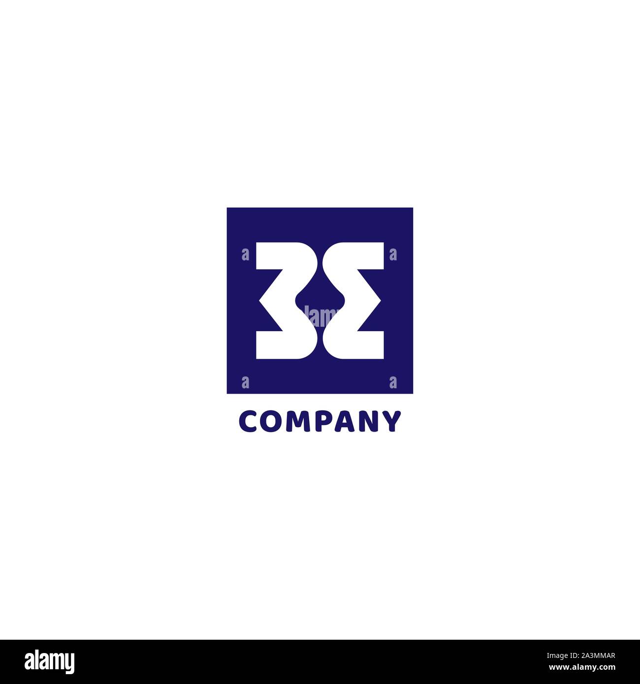 Letter EB Alphabetic Logo Design Template, Initial Logo Concept Stock Vector