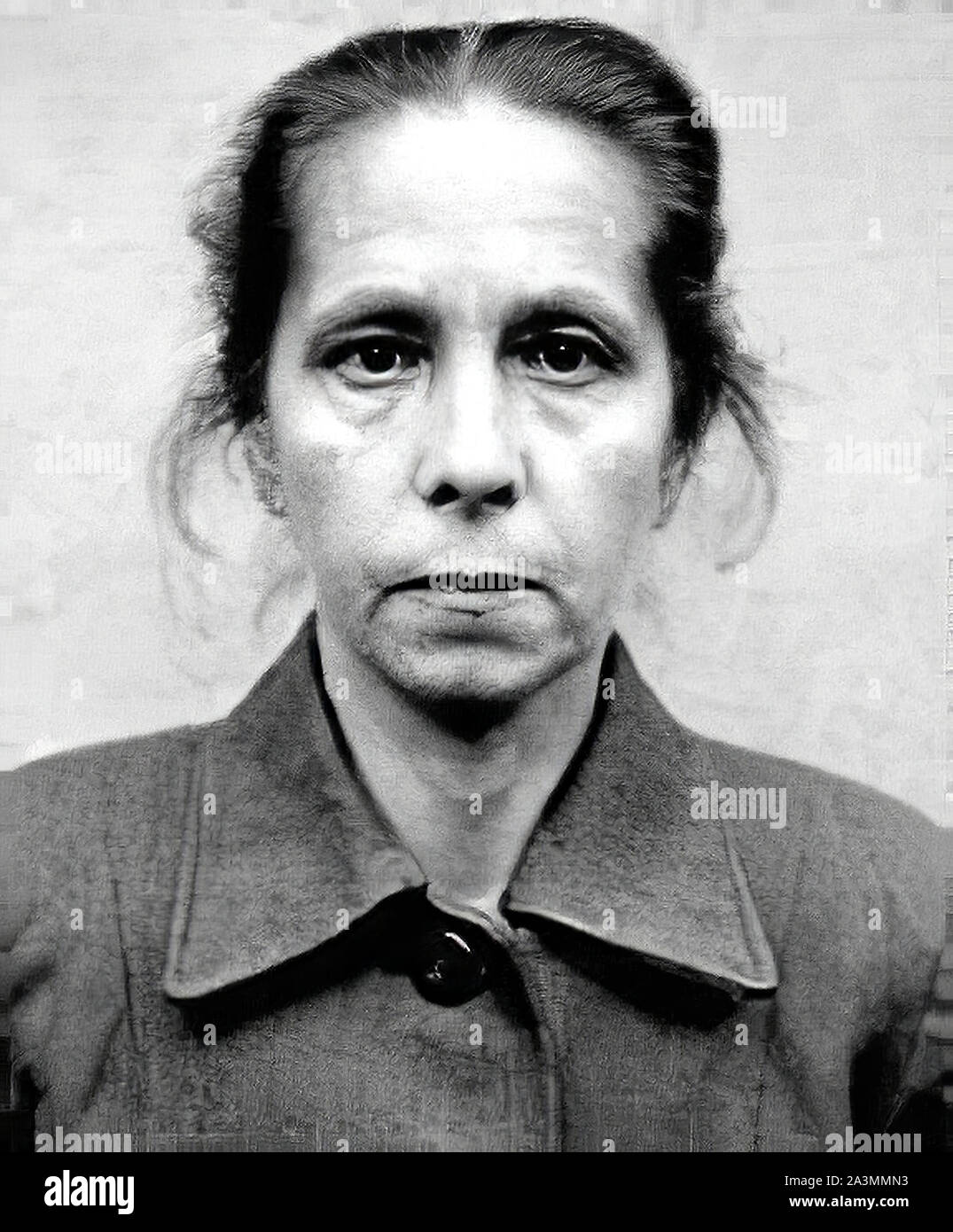 Juana Bormann (or Johanna Borman; 10 September 1893 – 13 December 1945) was an East Prussian-born prison guard at several Nazi concentration camps, Stock Photo
