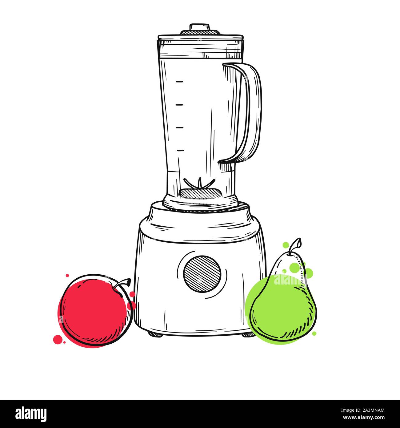Blender on a white background. Vector illustration in sketch style