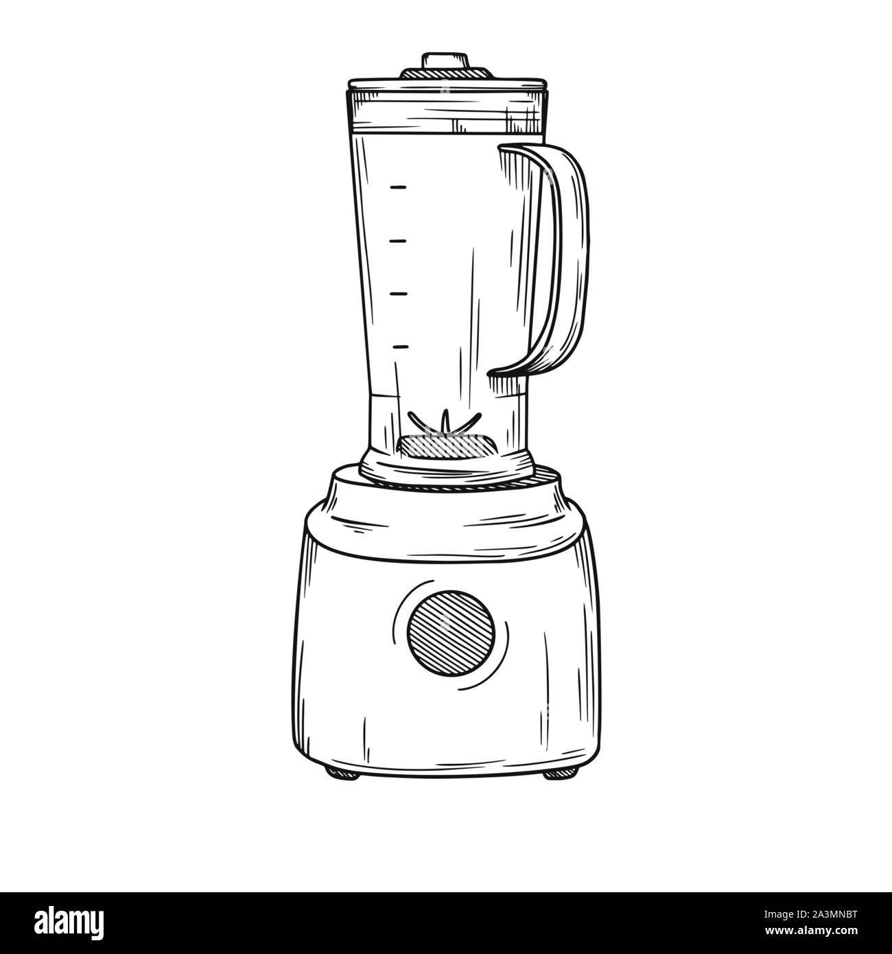 Blender on a white background. Vector illustration in sketch style. Stock Vector