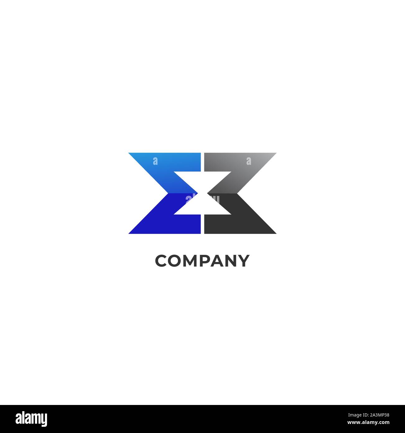 Letter EB or E3 Alphabetic Logo Design Template, Hourglass Icon, Sandglass Logo Concept Stock Vector