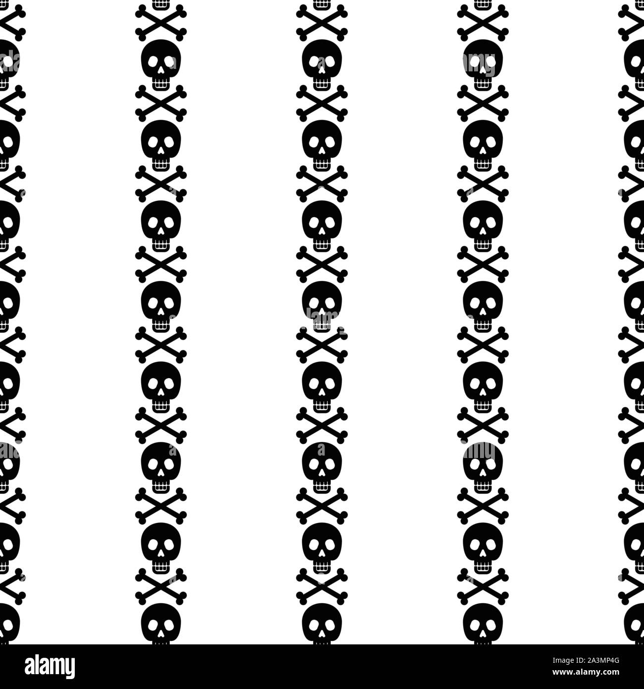 Seamless pattern with skull and crossbones Stock Vector Image & Art - Alamy