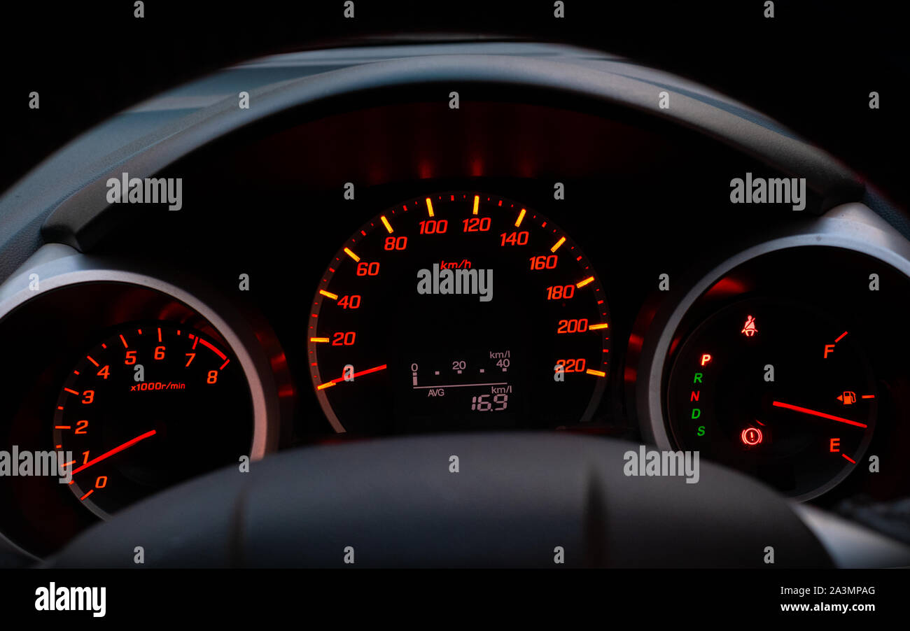 Car speedometer miles and kilometers hi-res stock photography and ...