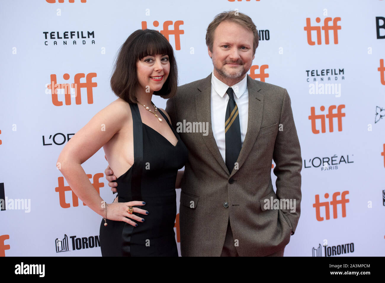 Karina longworth and rian johnson director hi-res stock