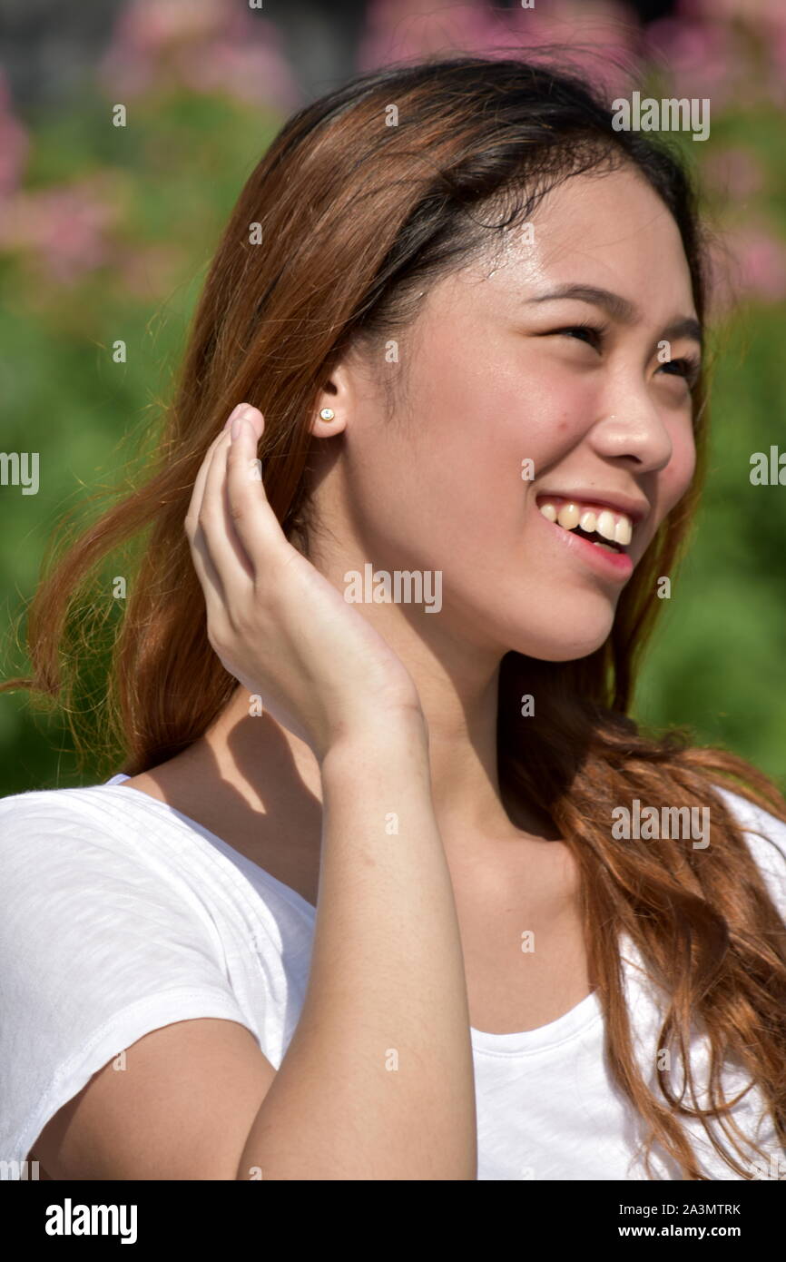 An Attractive Diverse Woman And Happiness Stock Photo