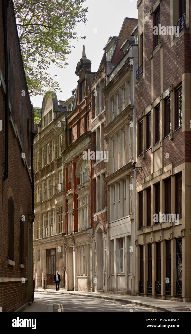 Little Britain, terraced street in London Stock Photo Alamy