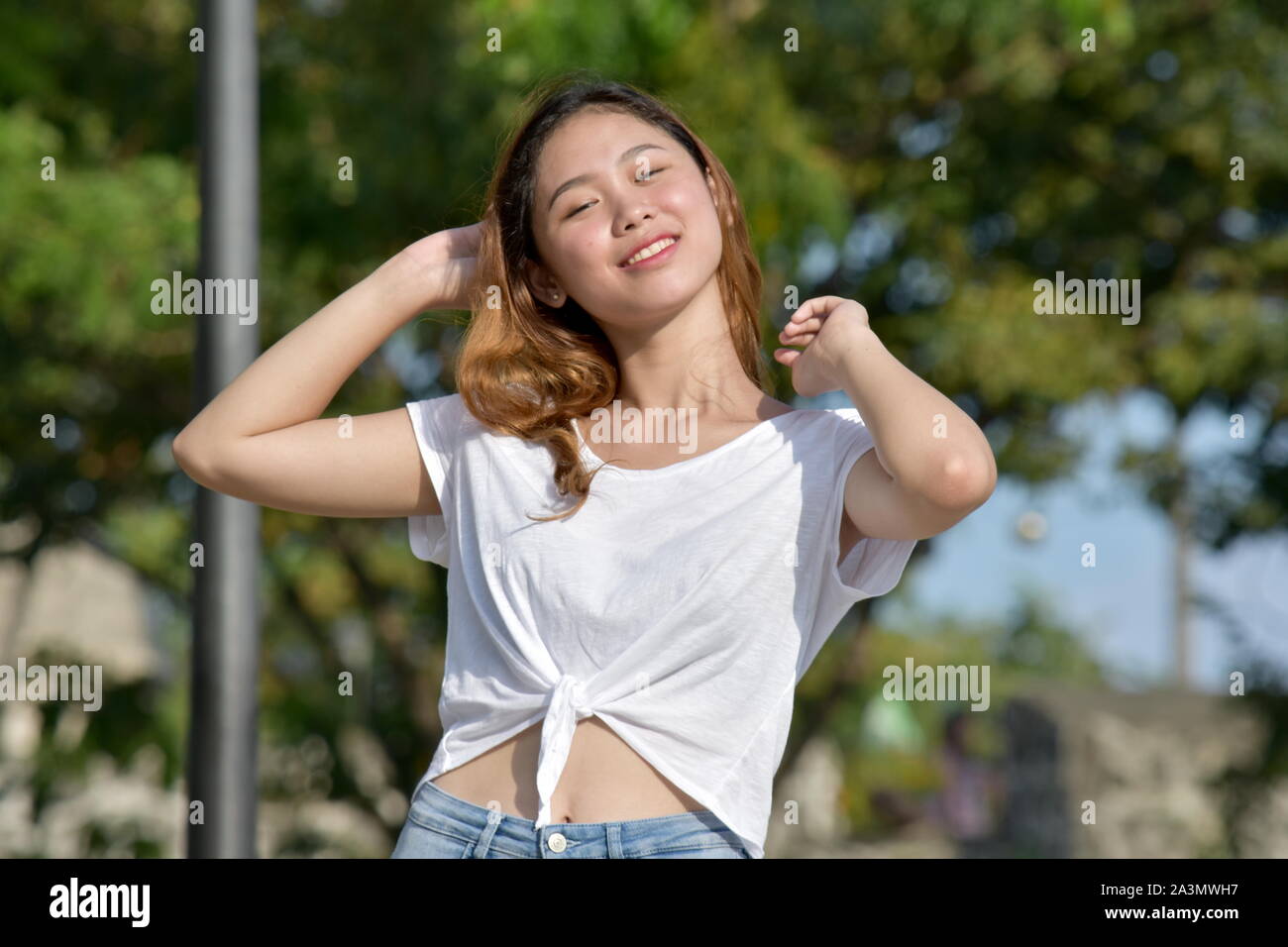 Attractive Asian Adult Female And Happiness Stock Photo