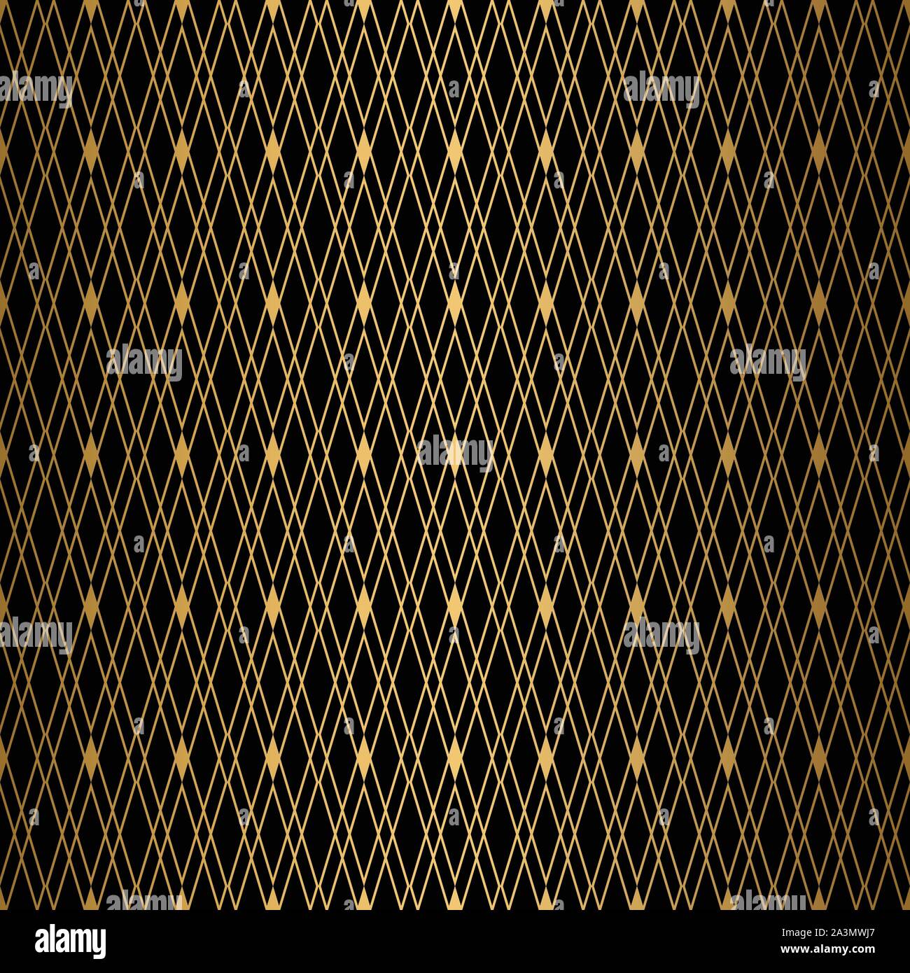 Diamond pattern motif. Seamless gold and black background Stock Vector ...