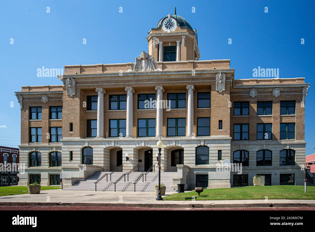 Historic 1911 Cooke County Courthouse in Gainesville, Texas Stock Photo