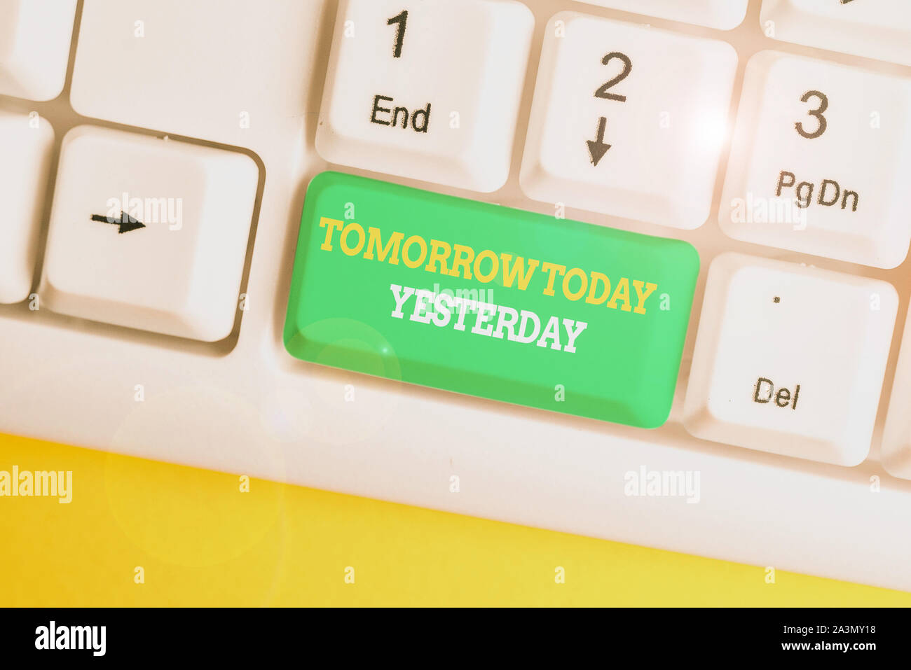 Writing note showing Tomorrow Today Yesterday. Business concept for ...