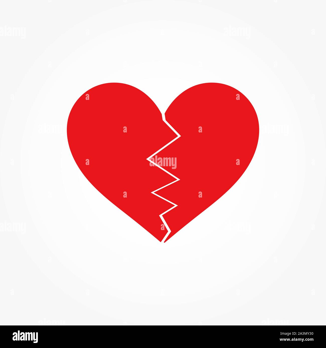 Red broken heart icon. Vector illustration Stock Vector Image & Art - Alamy