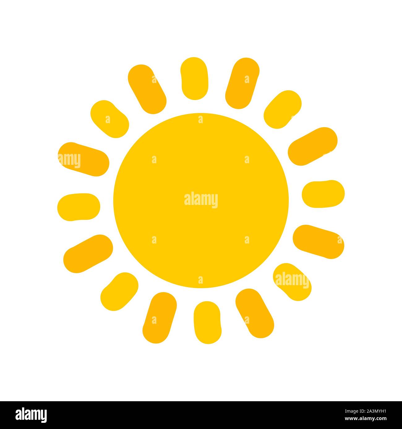 Cute yellow sun icon. Vector illustration Stock Vector Image & Art - Alamy