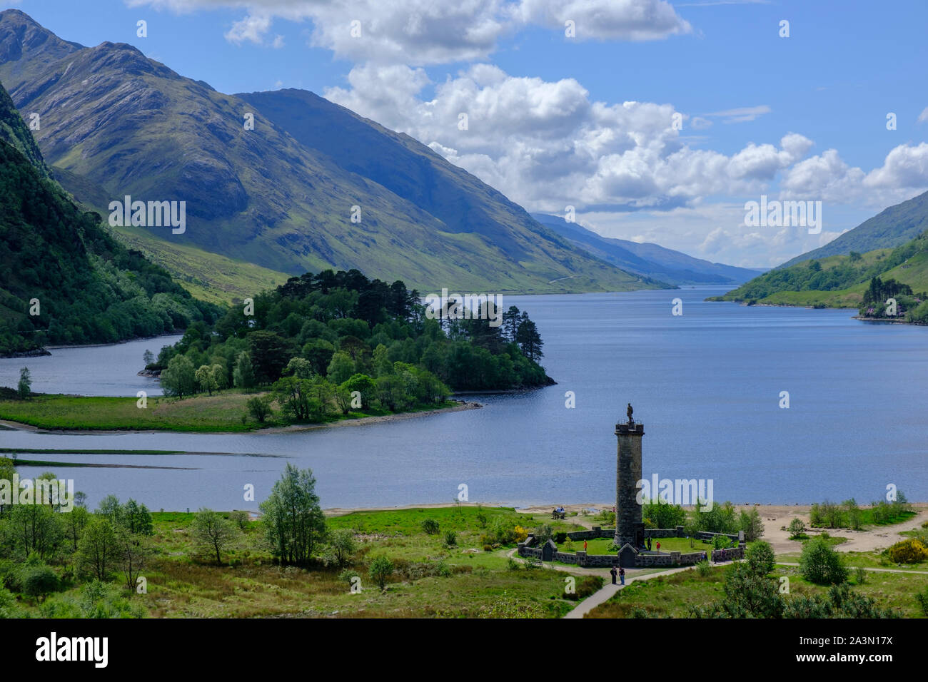 Glenfinnan Monument Loch Shiel Highland Scotland Stock Photo