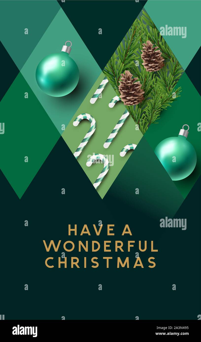 A green texture abstract christmas background layout. Vector illustration. Stock Vector