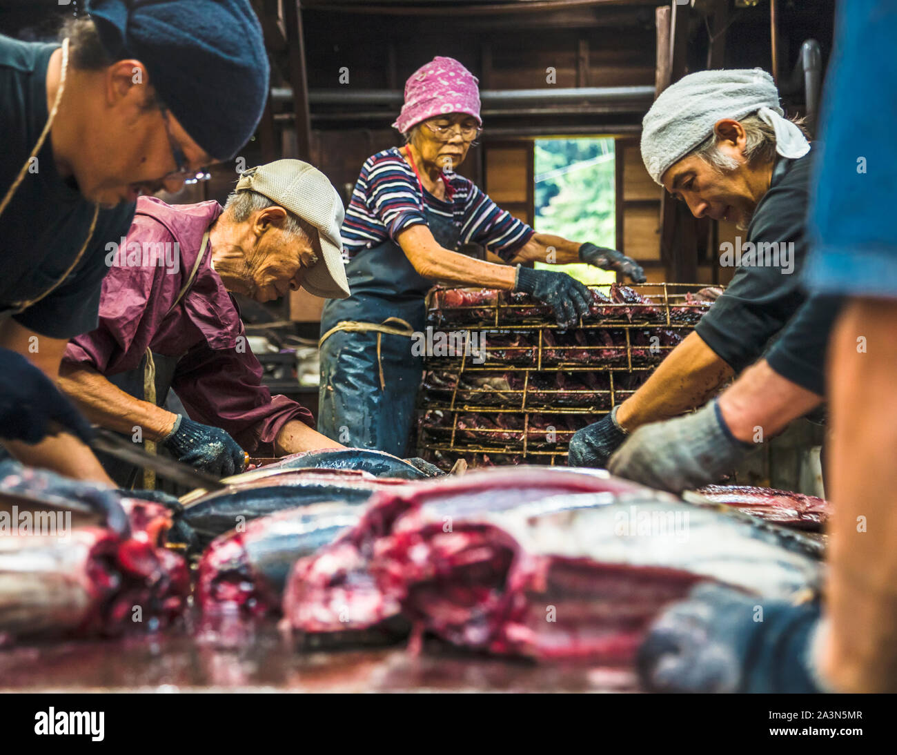 Yasuhisa Serizawa's Katsuobushi Manufacture in Nishiizu-Cho, Shizuoka, Japan Stock Photo